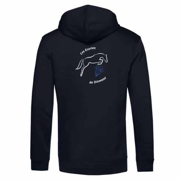 SWEAT A CAPUCHE (homme) - Les écuries de diamant - Navy - BCU33B – Image 2