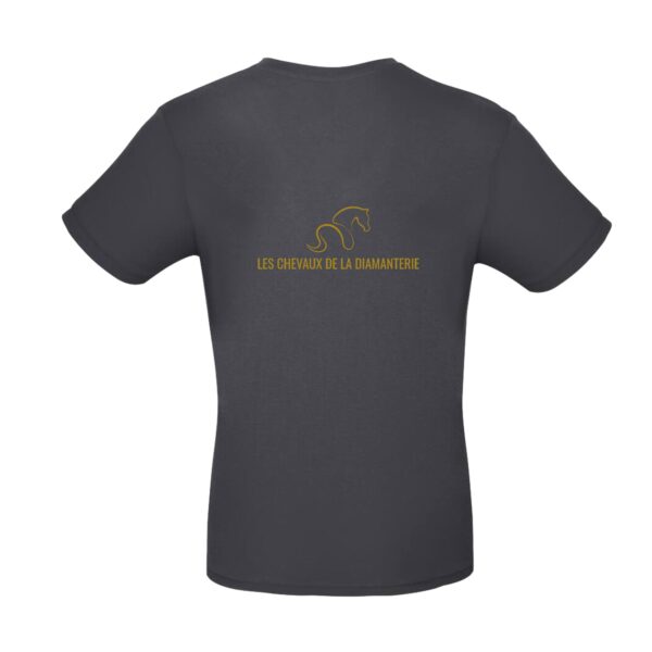 T-Shirt Bio Premium (homme) - Les chevaux de la diamanterie - Gris Anthracite - BC048 – Image 2