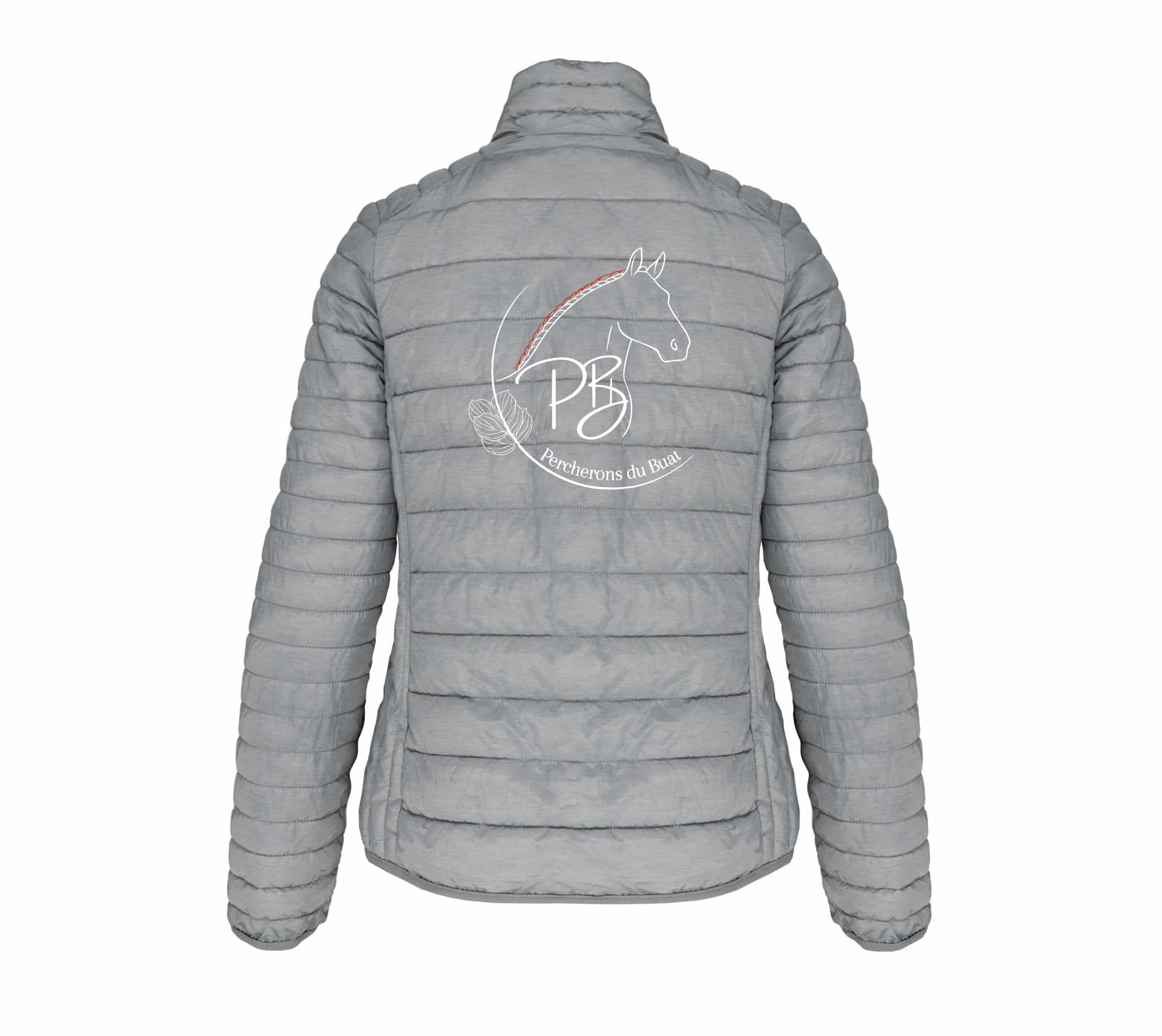 DOUDOUNE AVEC MANCHES (homme) - Elevage Percherons du Buat - Gris Chiné - K6120 – Image 3