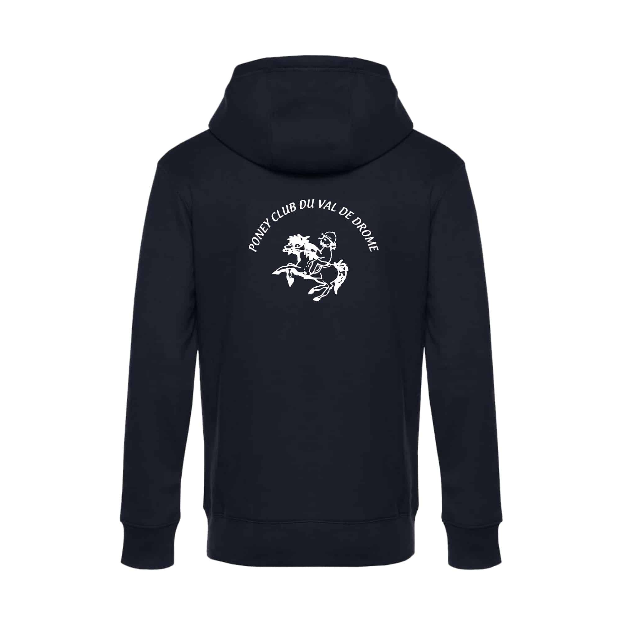SWEAT ZIPPÉ (Homme) - Poney club du val de drôme - Navy - BCU03K – Image 3