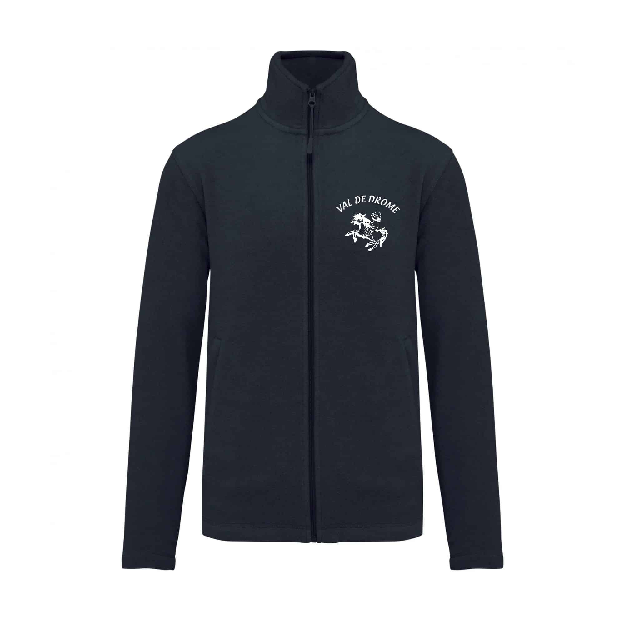 Veste micropolaire zippée (homme) – Poney club du val de drôme - Navy – K911