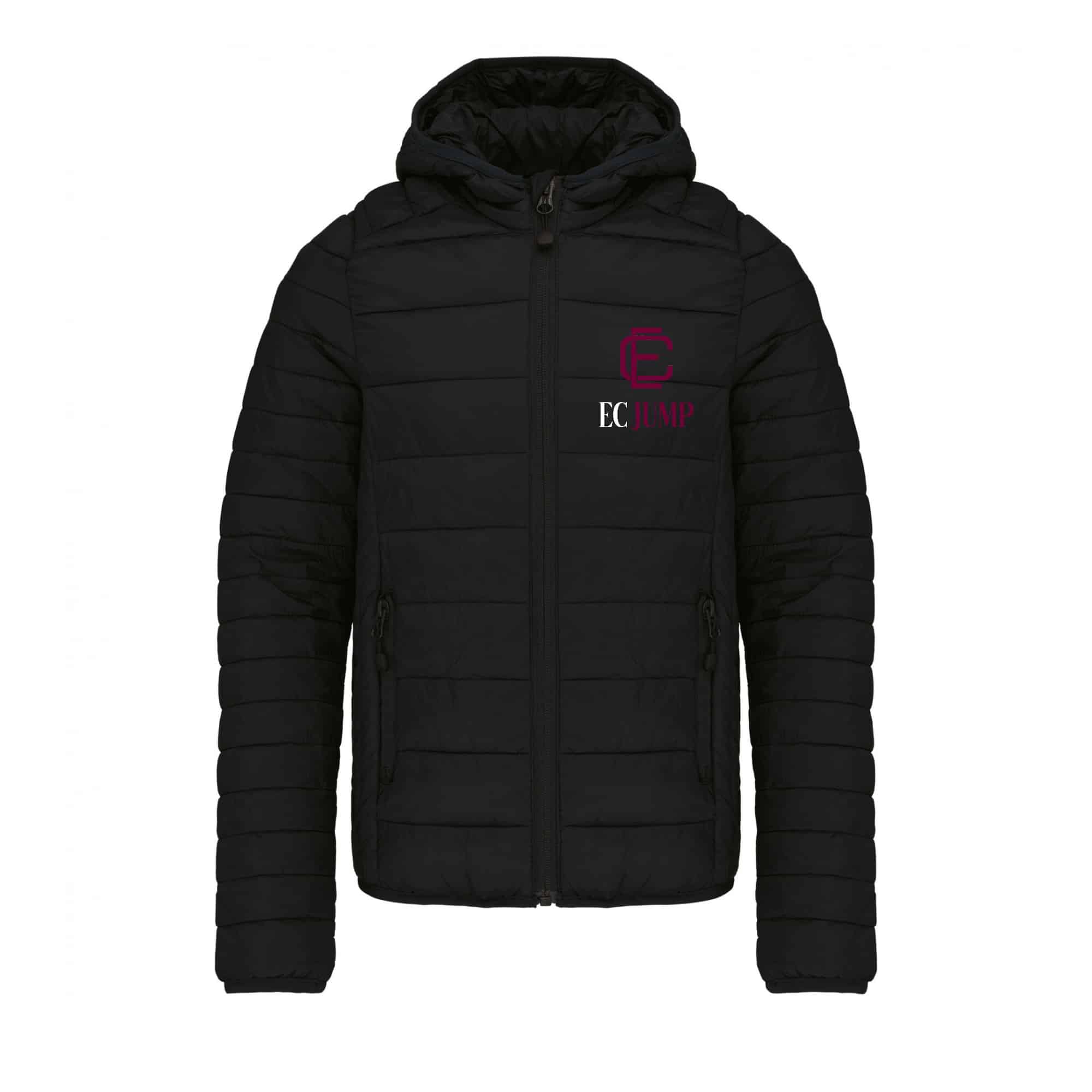 DOUDOUNE AVEC MANCHES ET CAPUCHE (enfant) - EC sport - Noir - K6112