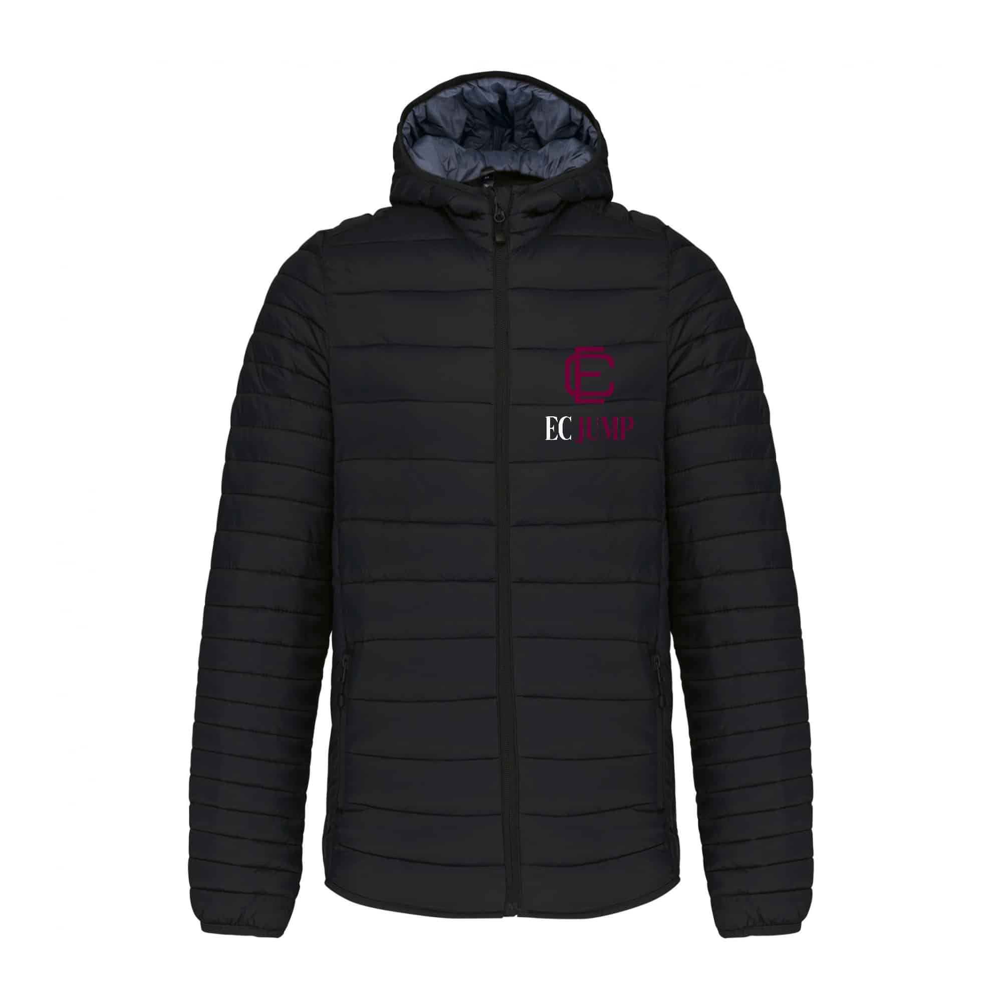 DOUDOUNE AVEC MANCHES ET CAPUCHE (homme) - EC sport - Noir - K6110