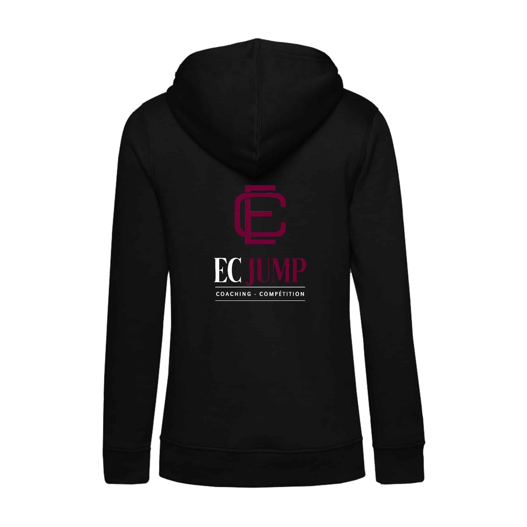 SWEAT A CAPUCHE (femme) – EC sport - Noir - BCW34B – Image 3