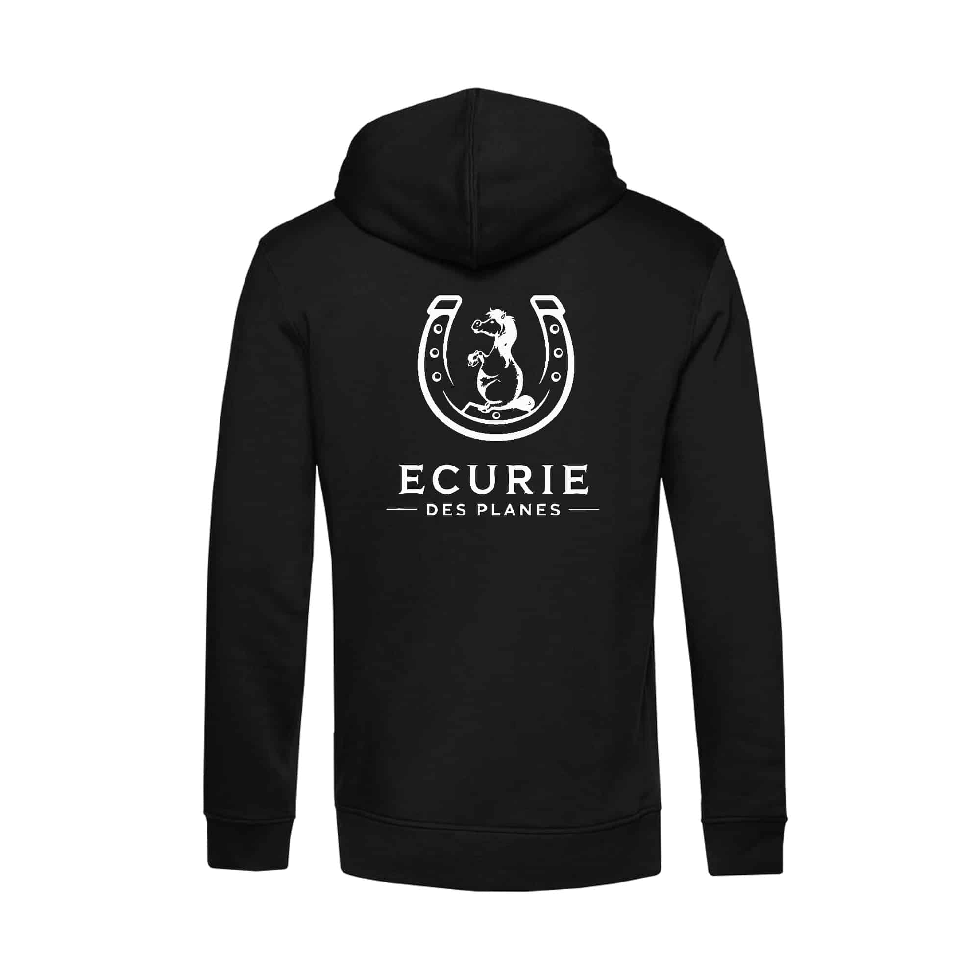 SWEAT ZIPPÉ (Homme) - Ecurie des Planes - Noir - BCU03K – Image 3