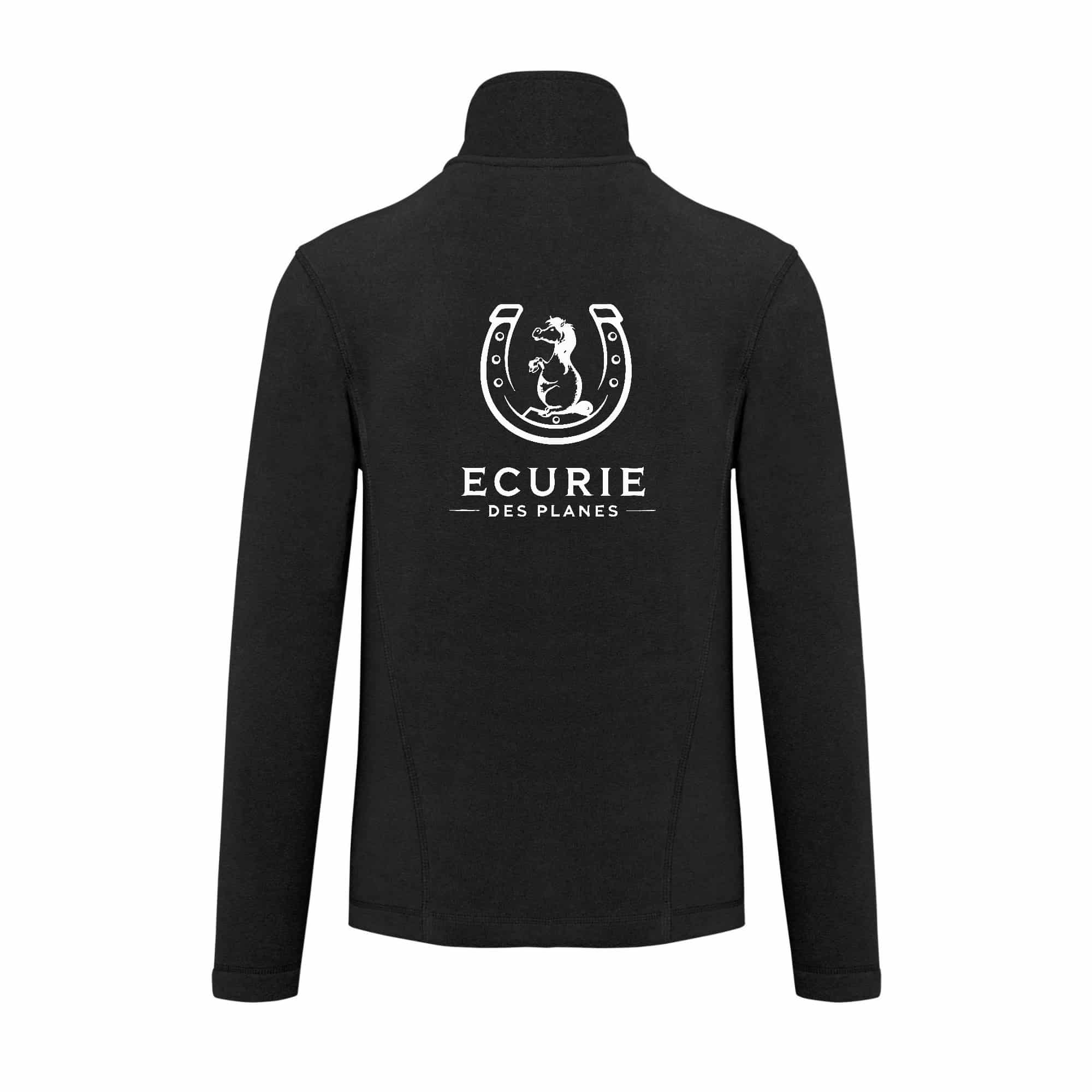 Veste micropolaire zippée (femme) – Ecurie des Planes - Noir – K907 – Image 3