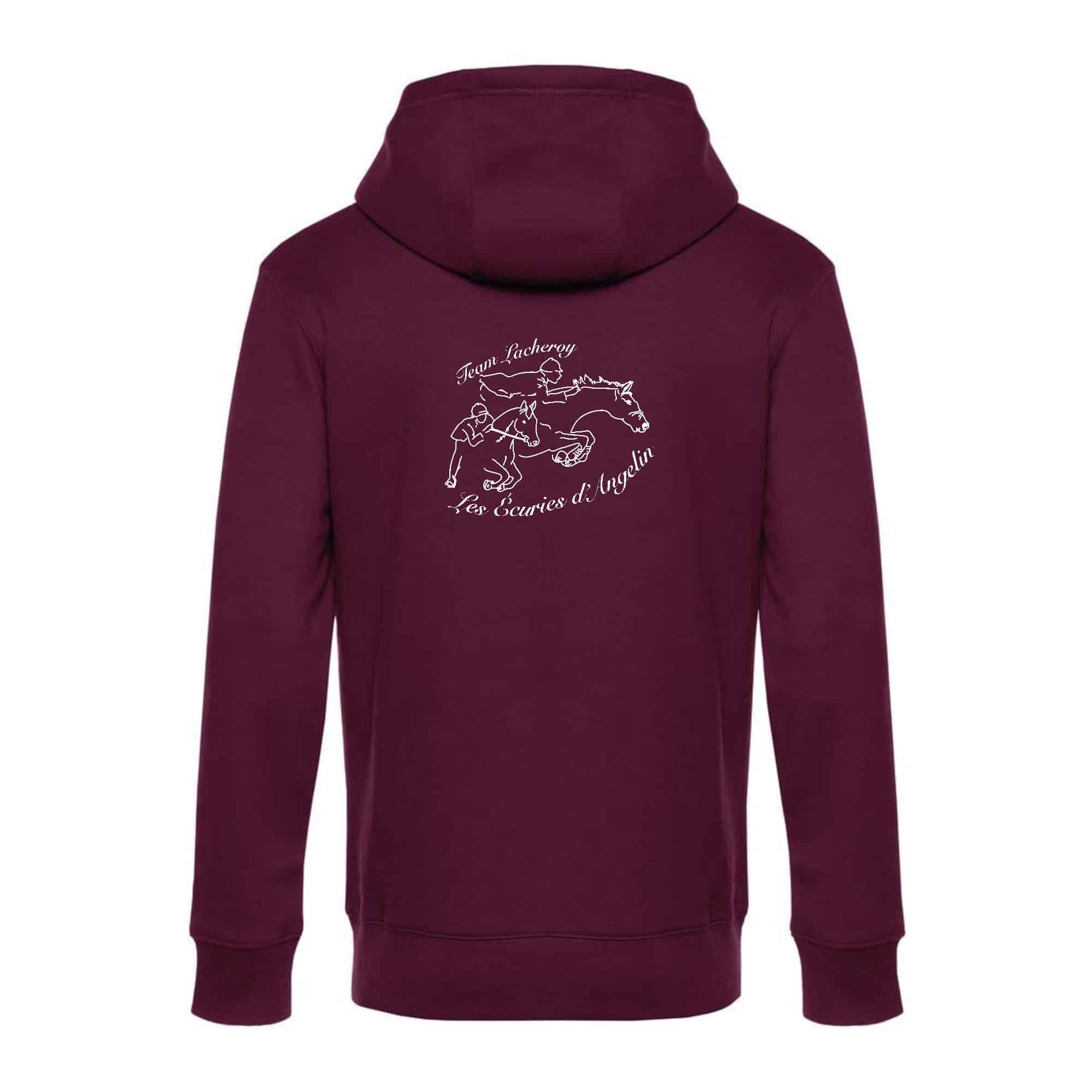 SWEAT ZIPPÉ (Homme) - les écuries d'Angelin - Bordeaux - BCU03K – Image 3