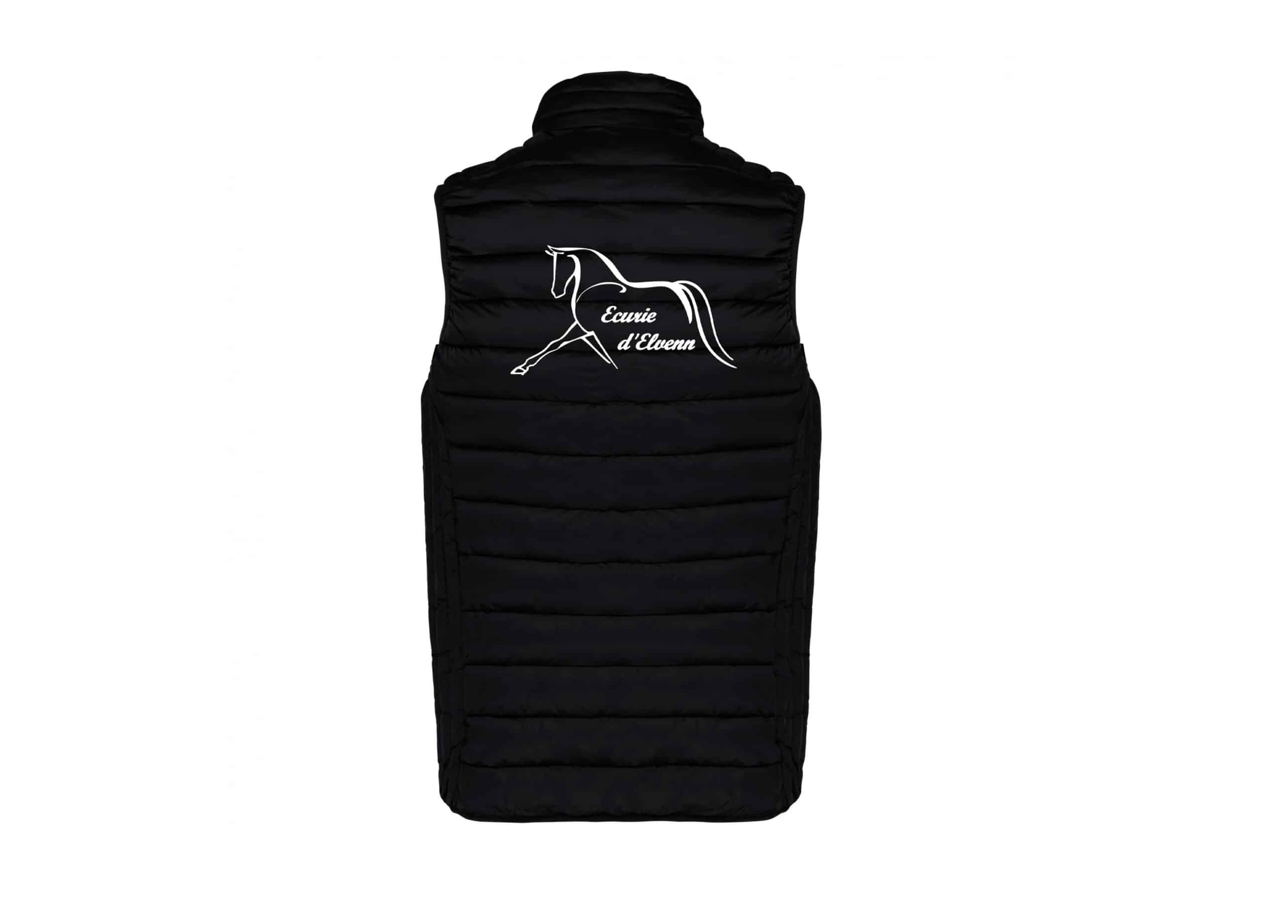 DOUDOUNE SANS MANCHES (homme) - Écurie d'Elvenn - Noir - K6113 – Image 3