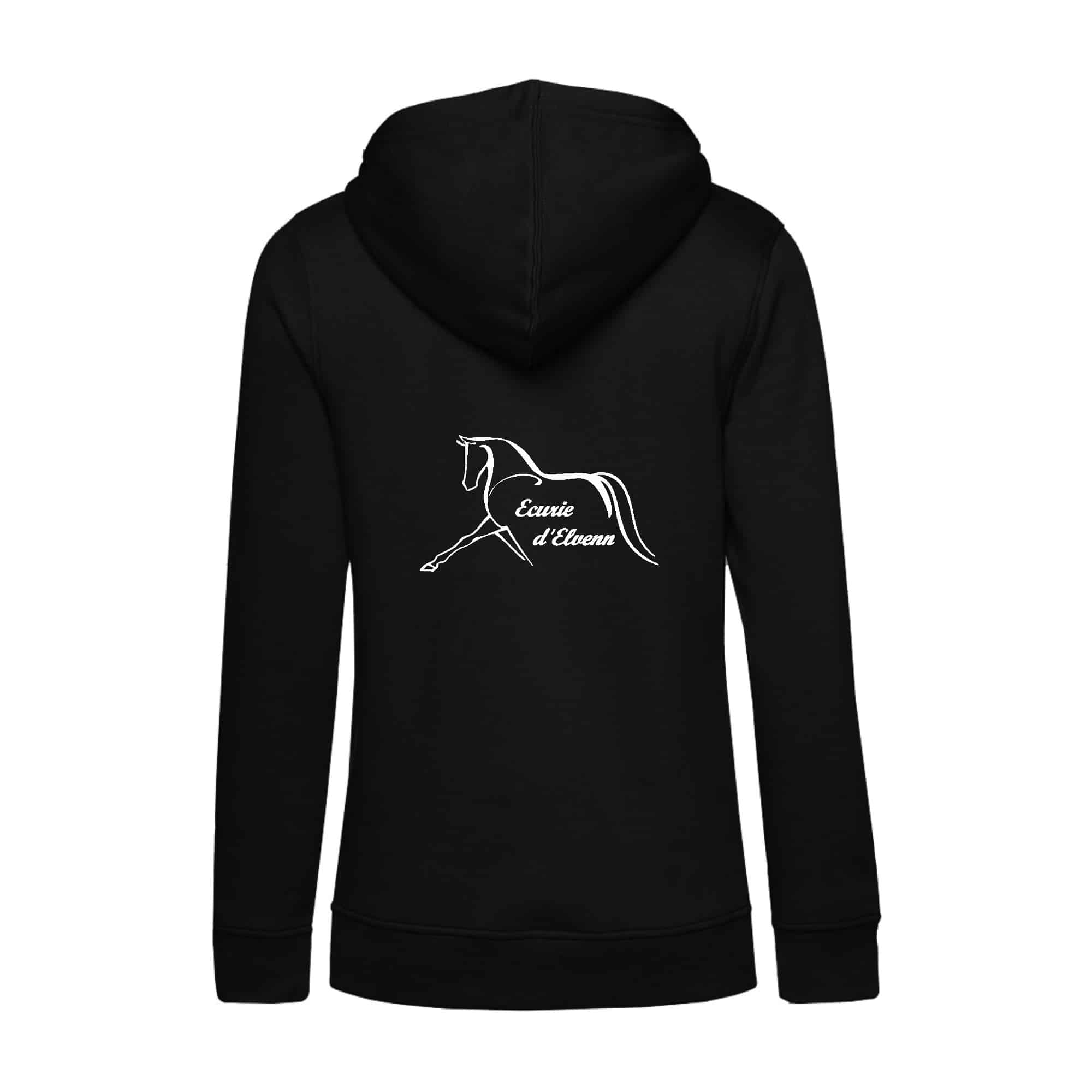 SWEAT A CAPUCHE (femme) – Écurie d'Elvenn - Noir - BCW34B – Image 3