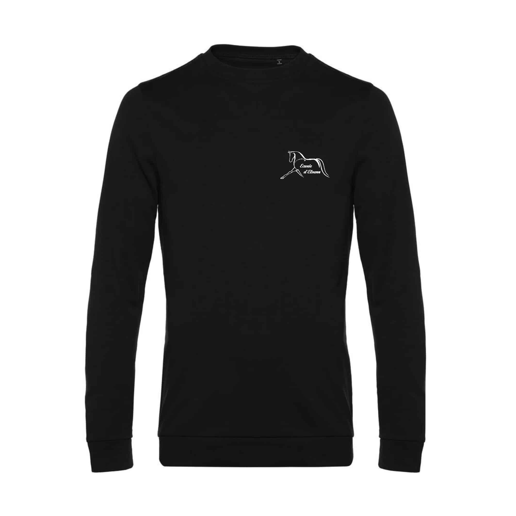 SWEAT COL ROND (femme) - Écurie d'Elvenn - Noir - BCW01Q