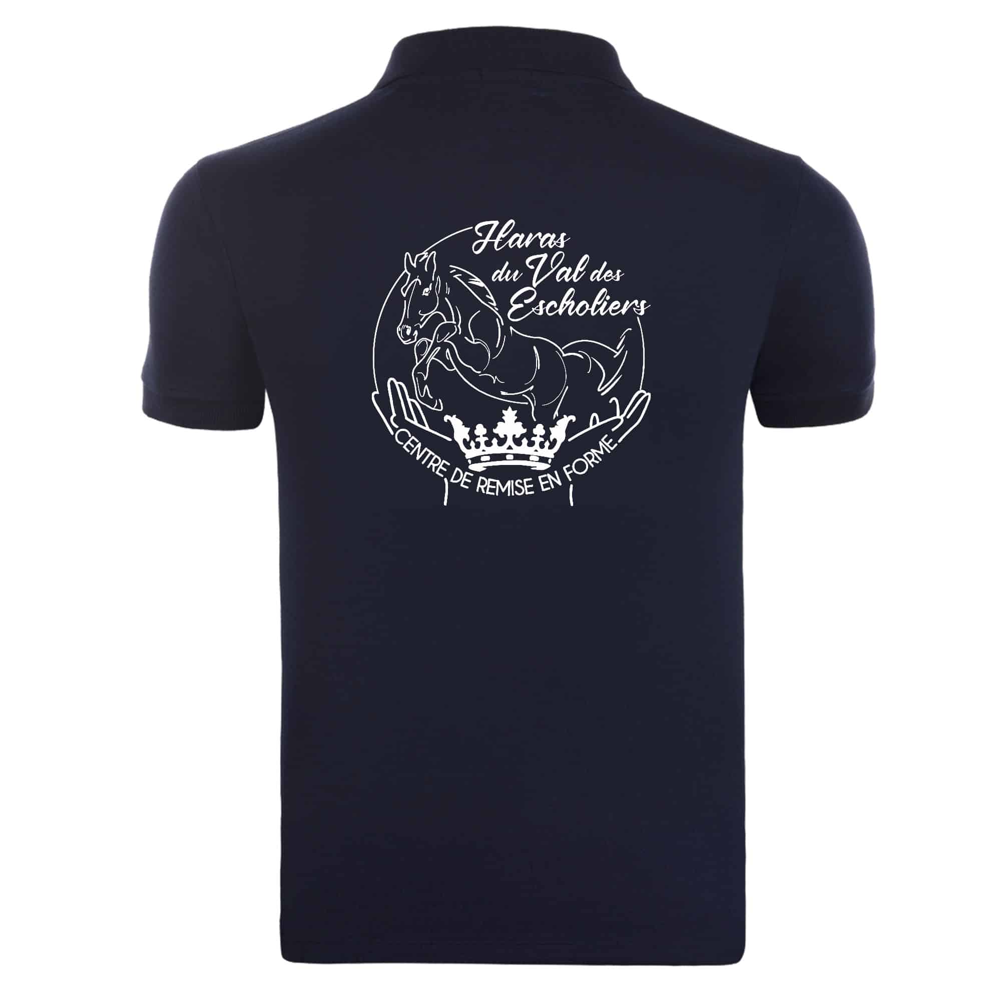 Polo premium (homme) - Haras du val des escholiers - Navy - BCU426 – Image 2