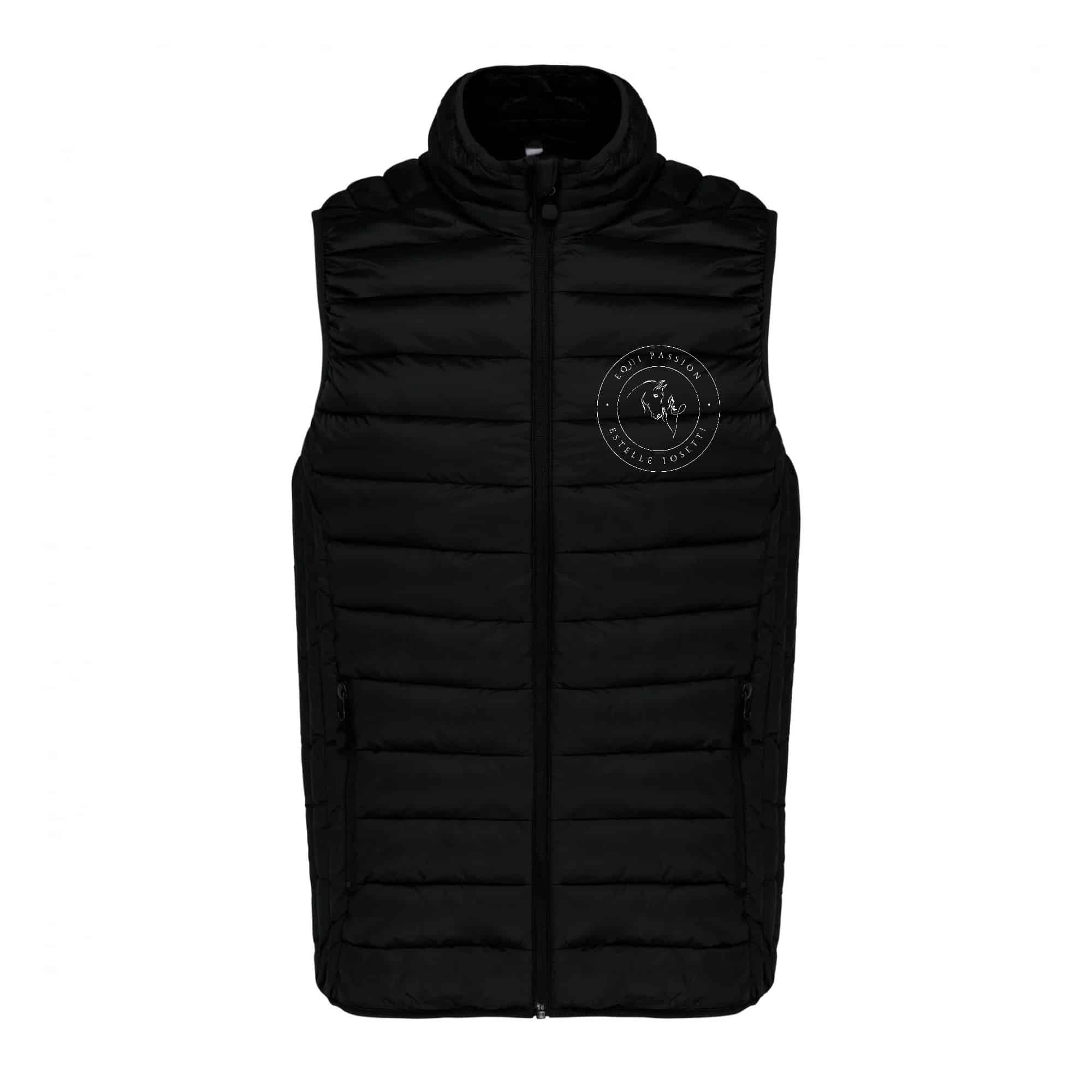 DOUDOUNE SANS MANCHES (enfant) - Equi Passion, Estelle Tosetti monitrice d’équitation indépendante - Noir - K6115