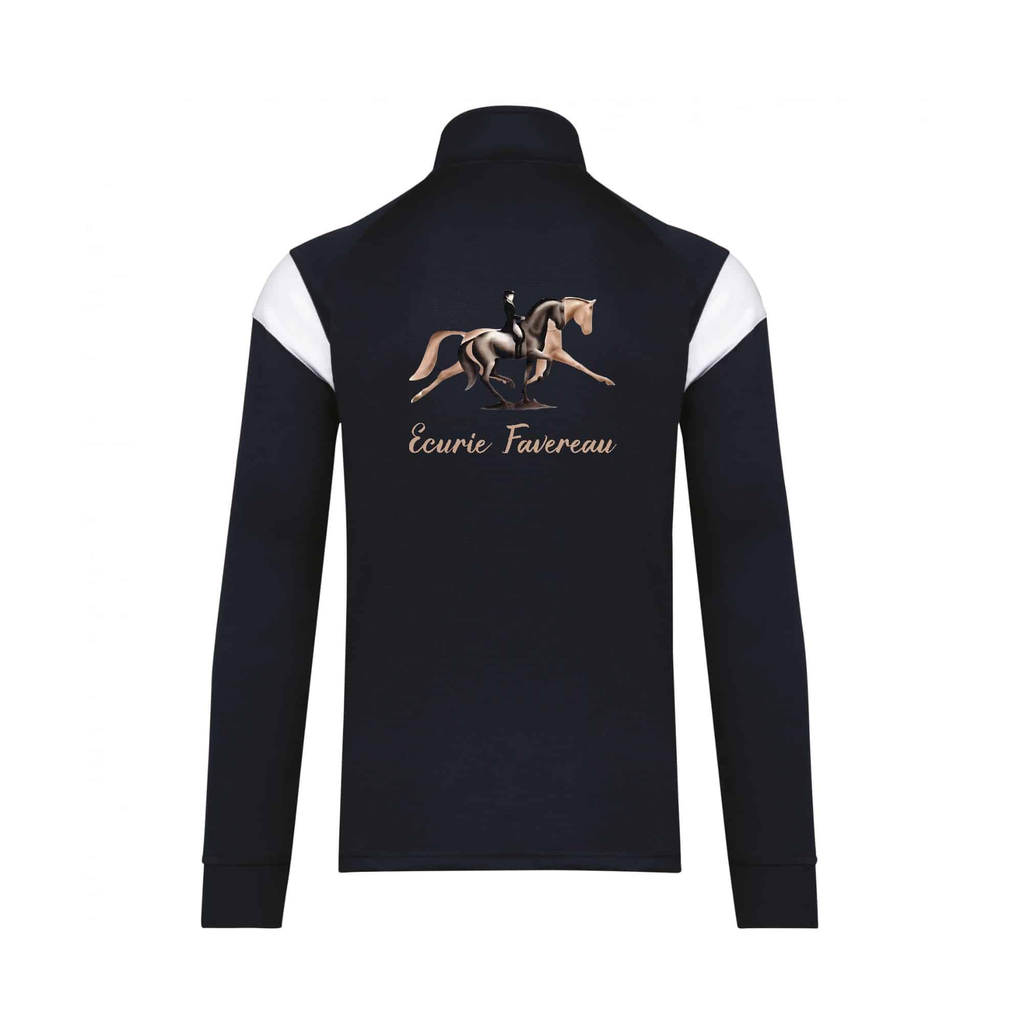 Veste de survêtement zippée (enfant) - ecuries favereau - Navy - PA391 – Image 2