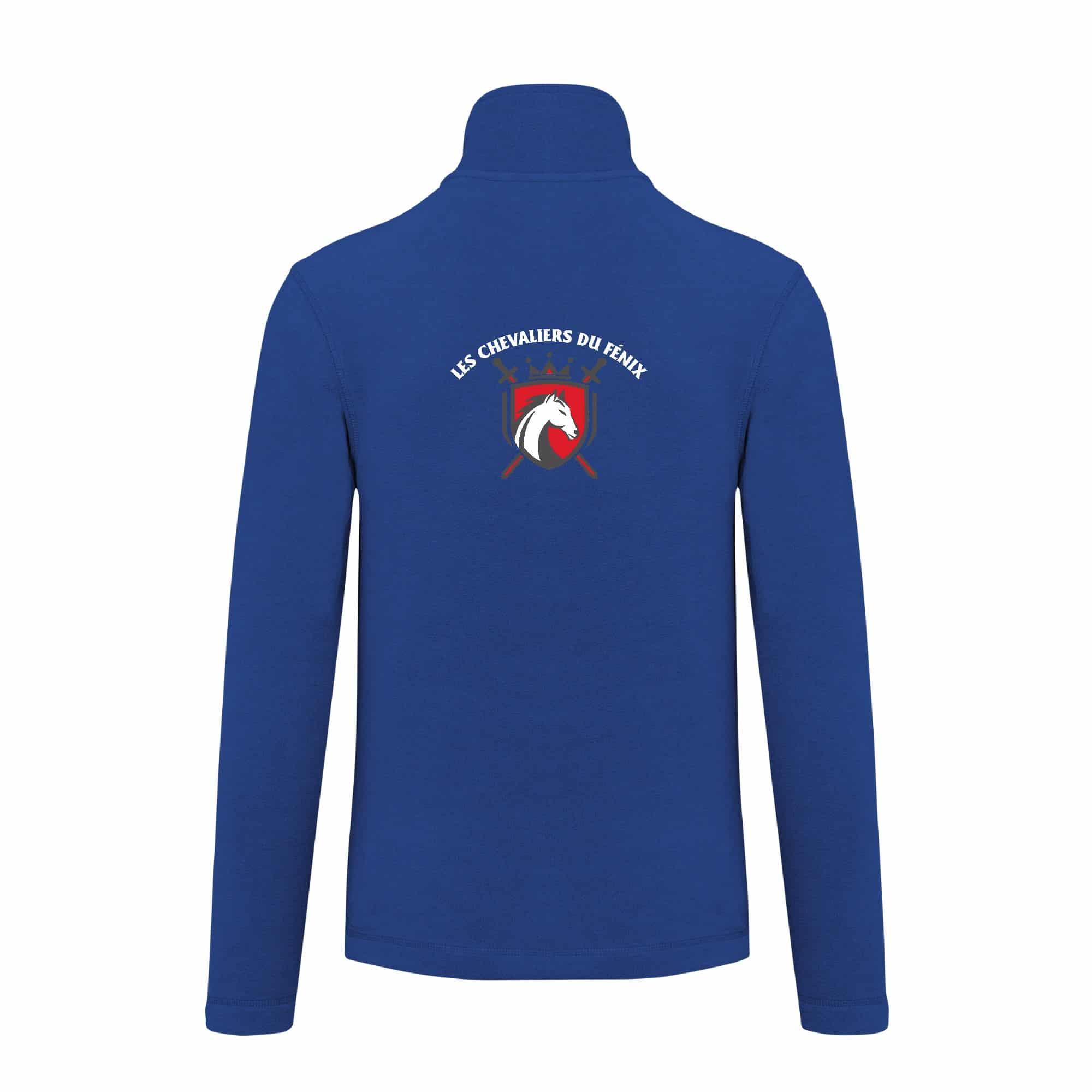 Veste micropolaire zippée (homme) – Les Chevaliers du Fénix - Bleu roi – K911 – Image 3