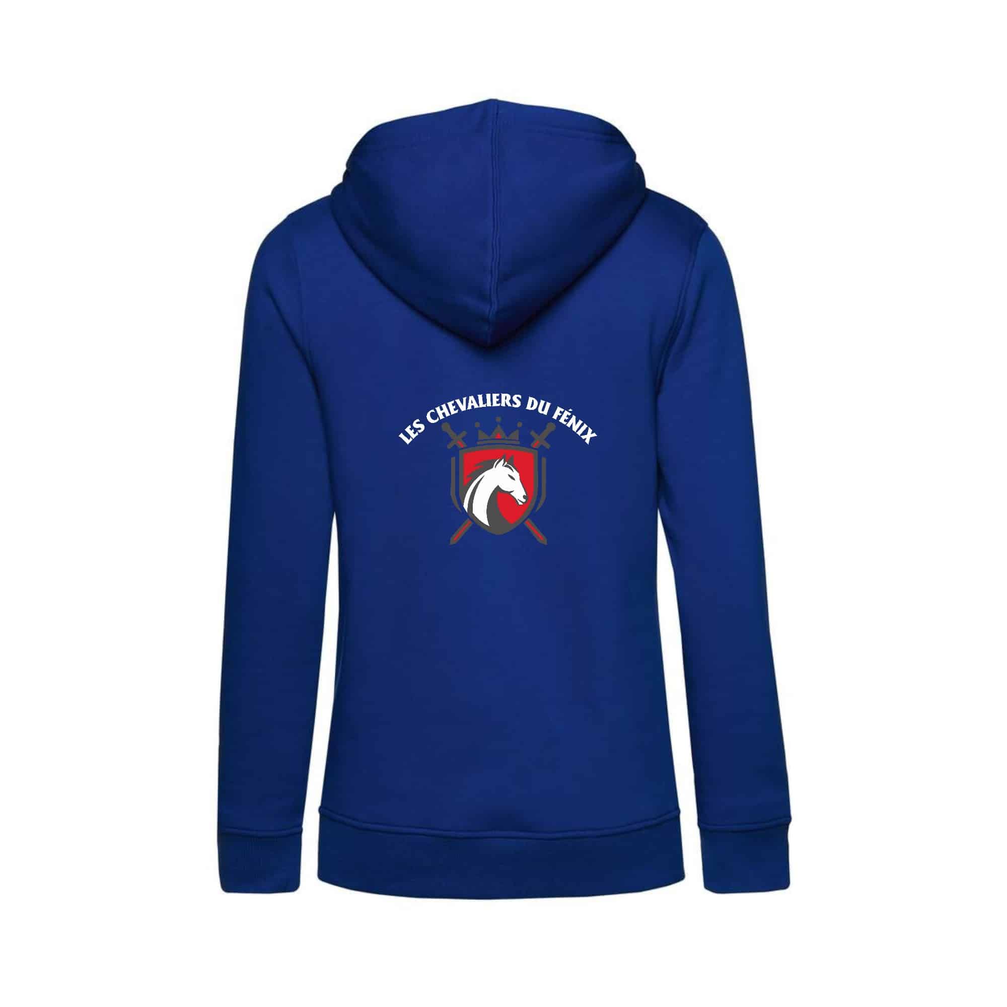 SWEAT A CAPUCHE (femme) – Les Chevaliers du Fénix - Bleu roi - BCW34B – Image 3