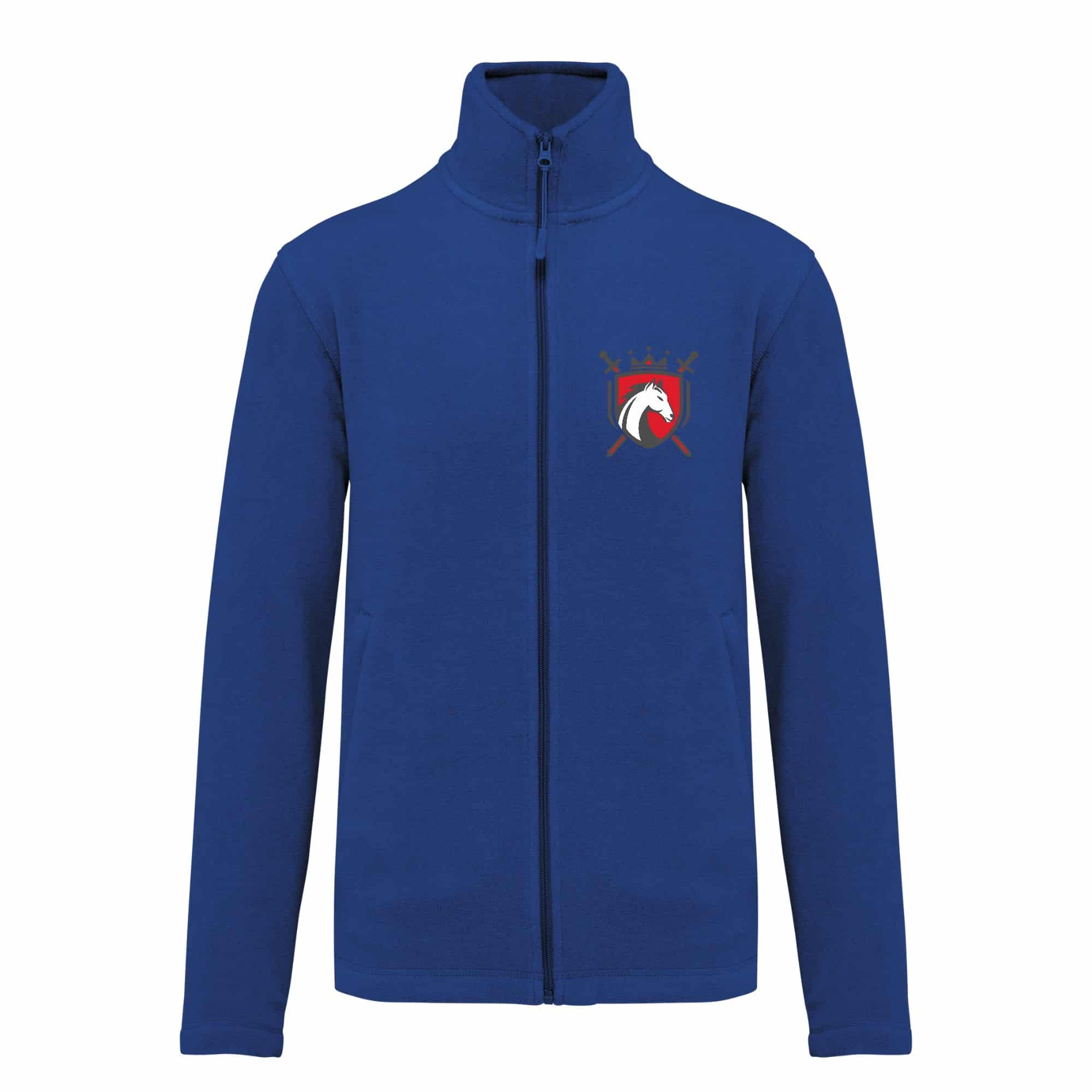 Veste micropolaire zippée (homme) – Les Chevaliers du Fénix - Bleu roi – K911