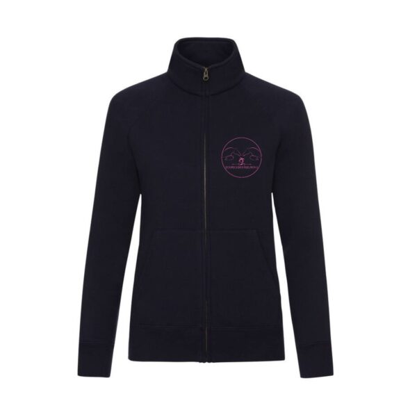 SWEAT ZIPPE SANS CAPUCHE (femme) - ecuries des fleurons - Navy - SC366