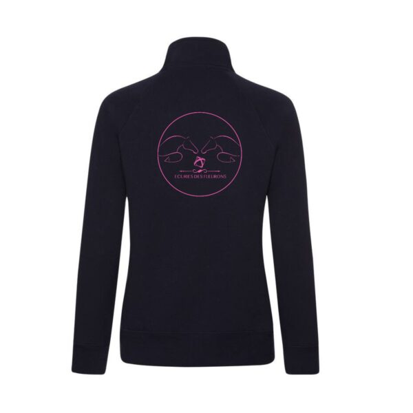 SWEAT ZIPPE SANS CAPUCHE (femme) - ecuries des fleurons - Navy - SC366 – Image 2