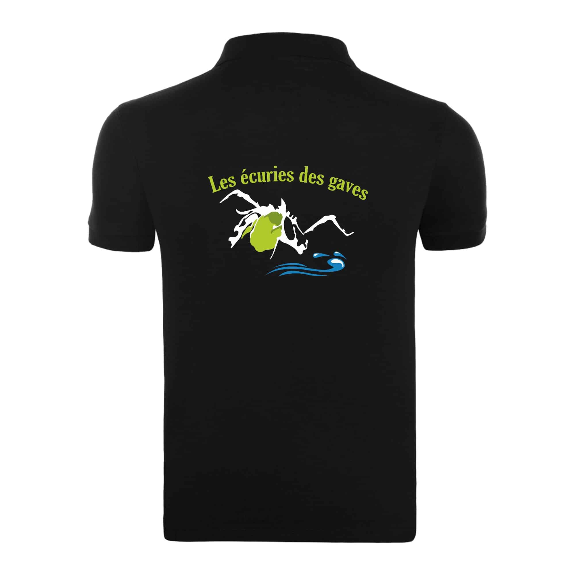 POLO (enfant) - Les écuries des gaves - Noir - BCK424 – Image 3