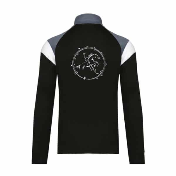 Veste de survêtement zippée (enfant) - icaval association equestre - Noir - PA391 – Image 2