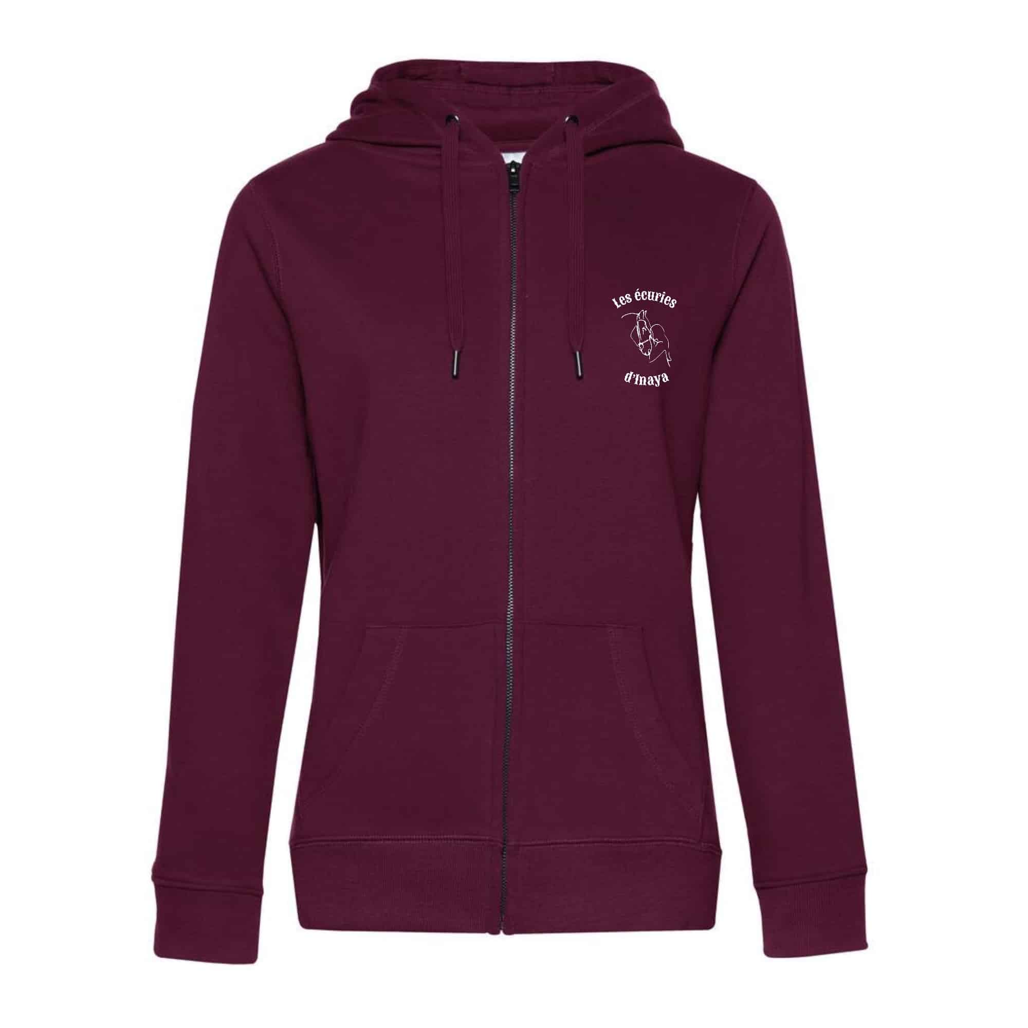 SWEAT ZIPPÉ (femme) - Les écuries d'Inaya - Bordeaux - BCW03Q