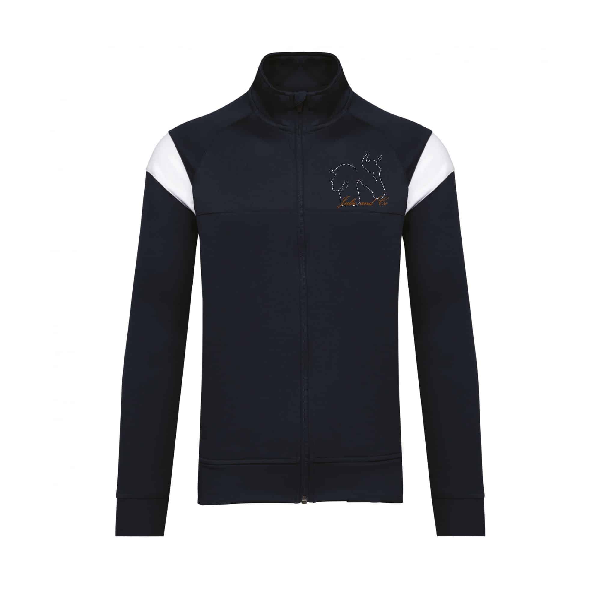 Veste de survêtement zippée (enfant) - julie and co - Navy - PA391