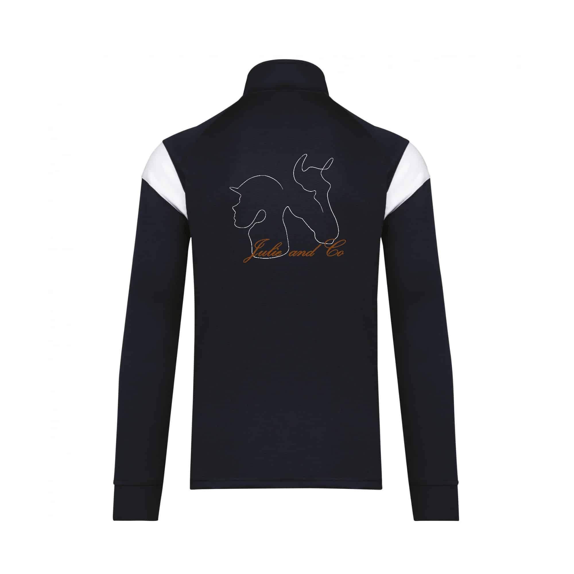 Veste de survêtement zippée (enfant) - julie and co - Navy - PA391 – Image 2