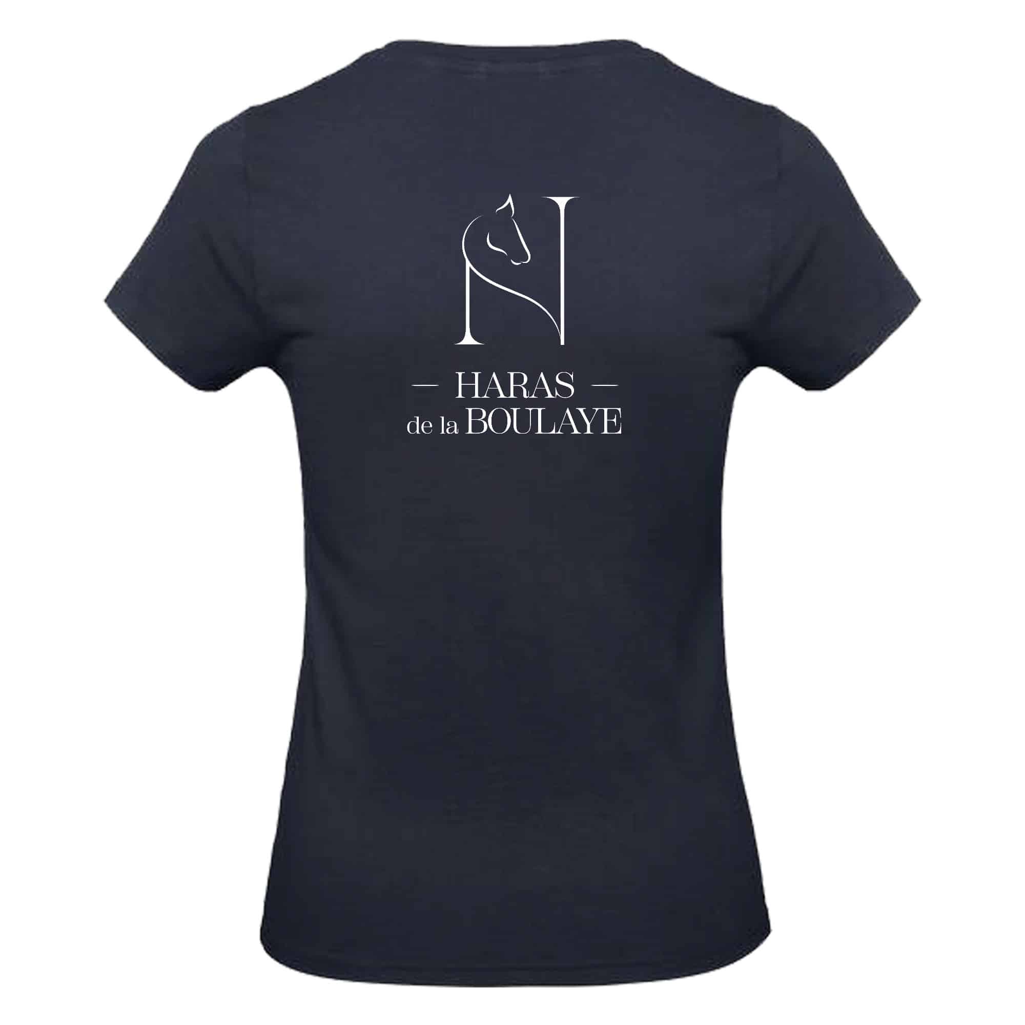 T-SHIRT (femme) - Haras de la boulaye - Navy - BC04T – Image 3