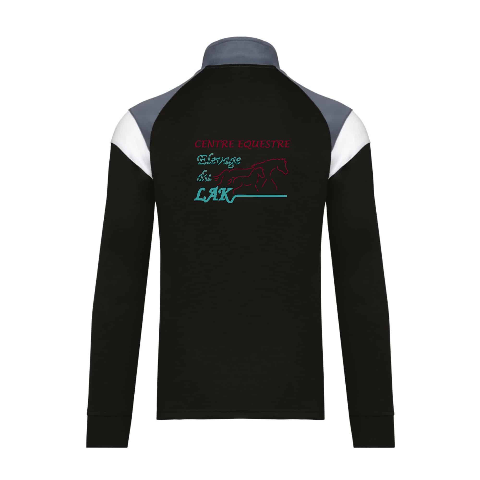 Veste de survêtement zippée (enfant) - elevage du lak - Noir - PA391 – Image 2