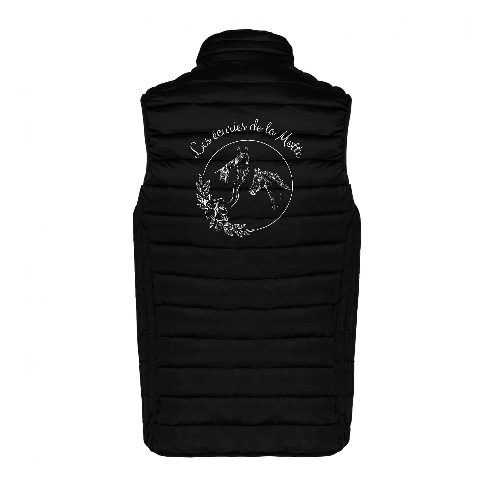 DOUDOUNE SANS MANCHES (femme) - Les écuries de la Motte (45) - Noir - K6114 – Image 3