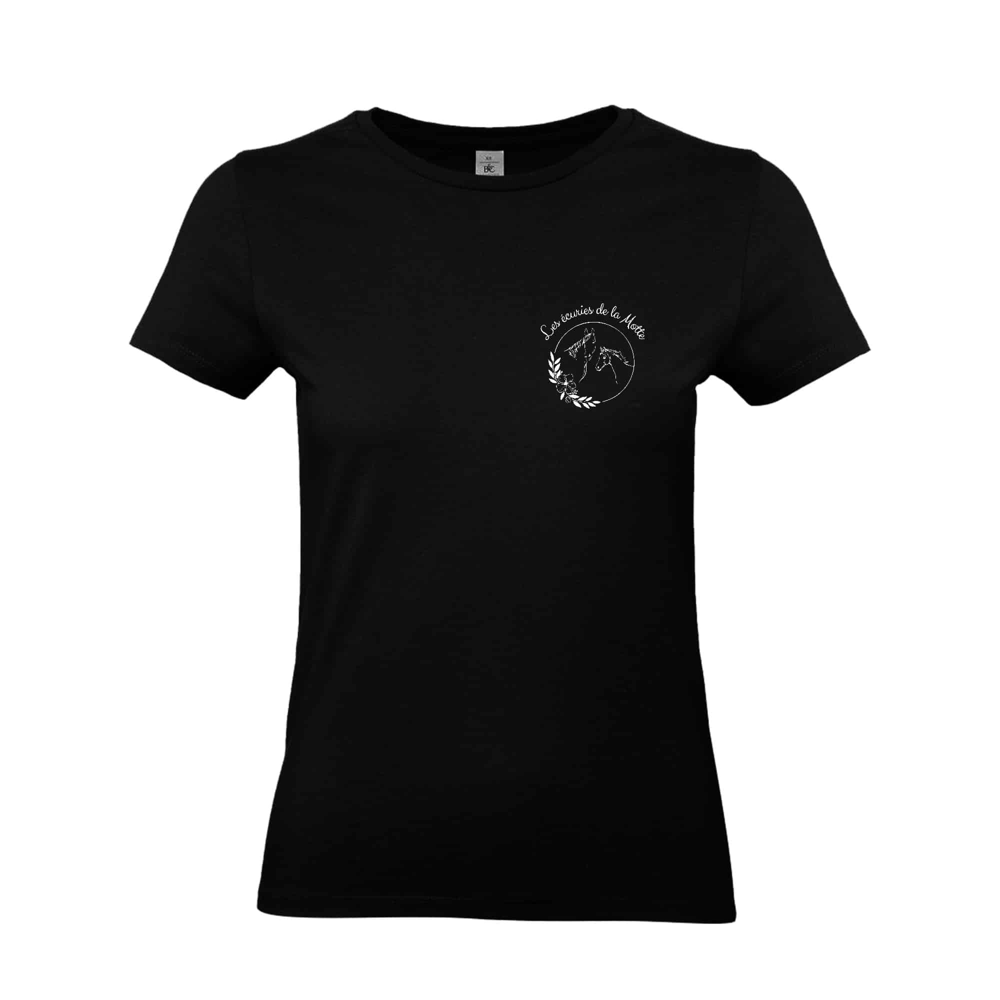 T-SHIRT (femme) - Les écuries de la Motte (45) - Noir - BC04T
