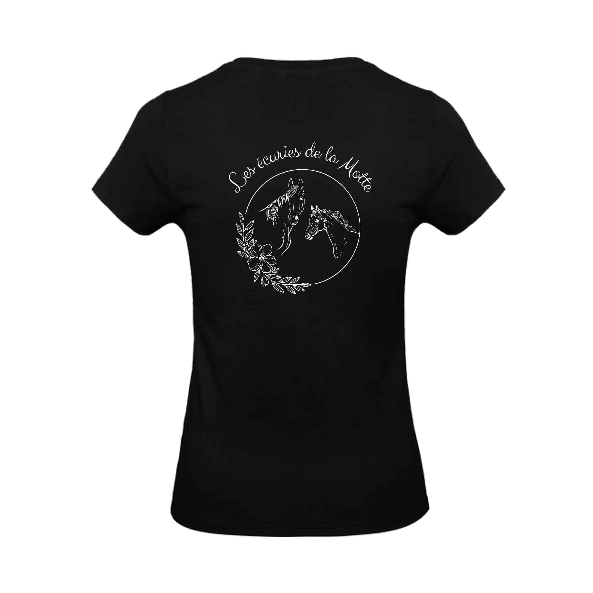 T-SHIRT (femme) - Les écuries de la Motte (45) - Noir - BC04T – Image 3
