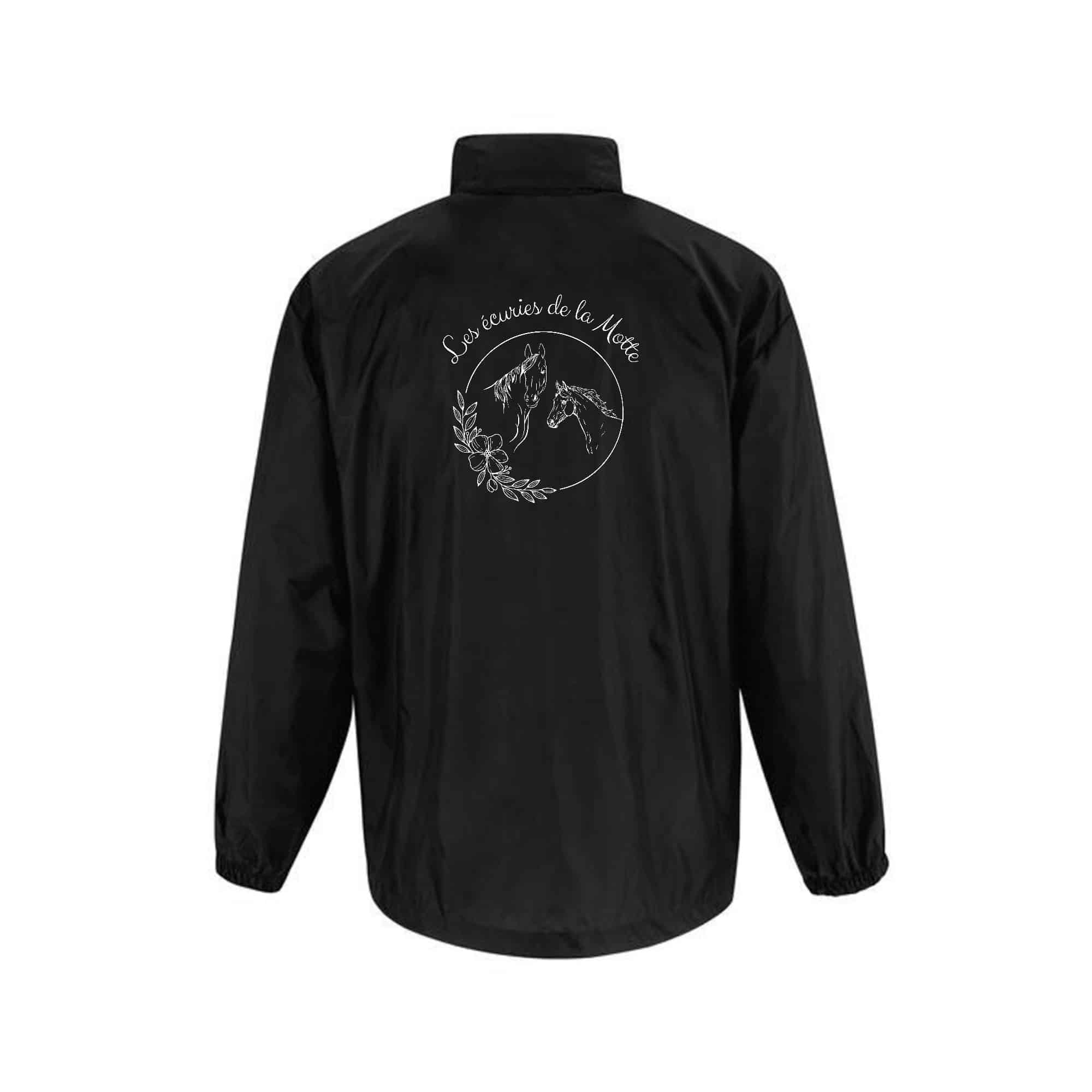 COUPE-VENT (unisexe) - Les écuries de la Motte (45) - Noir - BC630 – Image 2