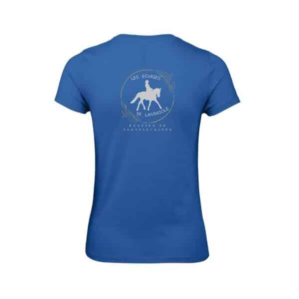 T-SHIRT (femme) - Les Écuries de Landriole - Bleu roi - BC04T – Image 2