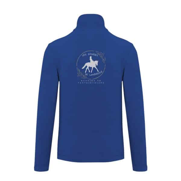 Veste micropolaire zippée (enfant) – Les Écuries de Landriole - Bleu roi – K920 – Image 2