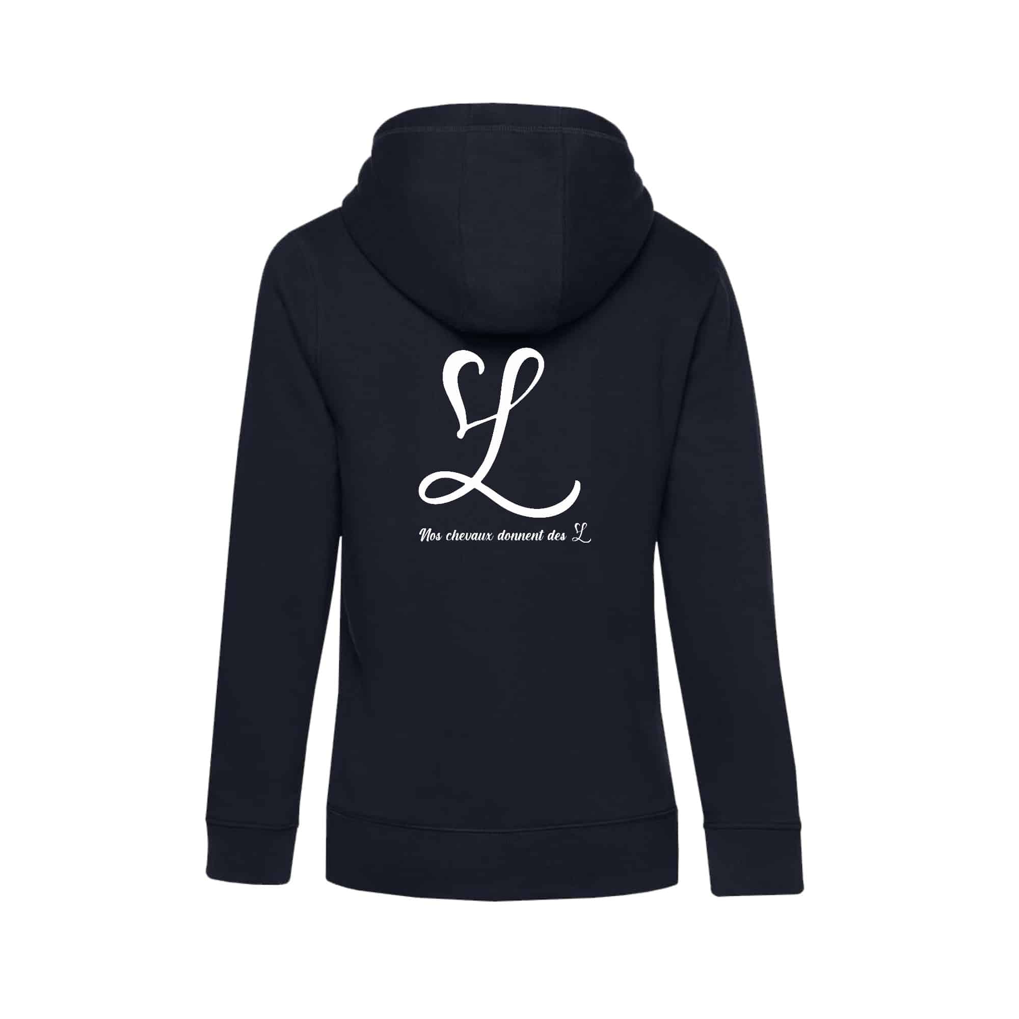 SWEAT ZIPPÉ (femme) - Ecurie Lynella – Navy - BCW03Q – Image 3