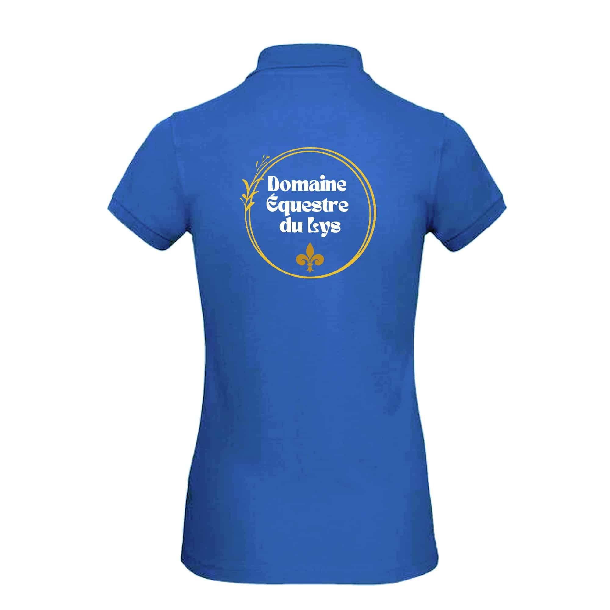POLO (femme) - Domaine Équestre du Lys - Bleu roi - BCI1F – Image 3