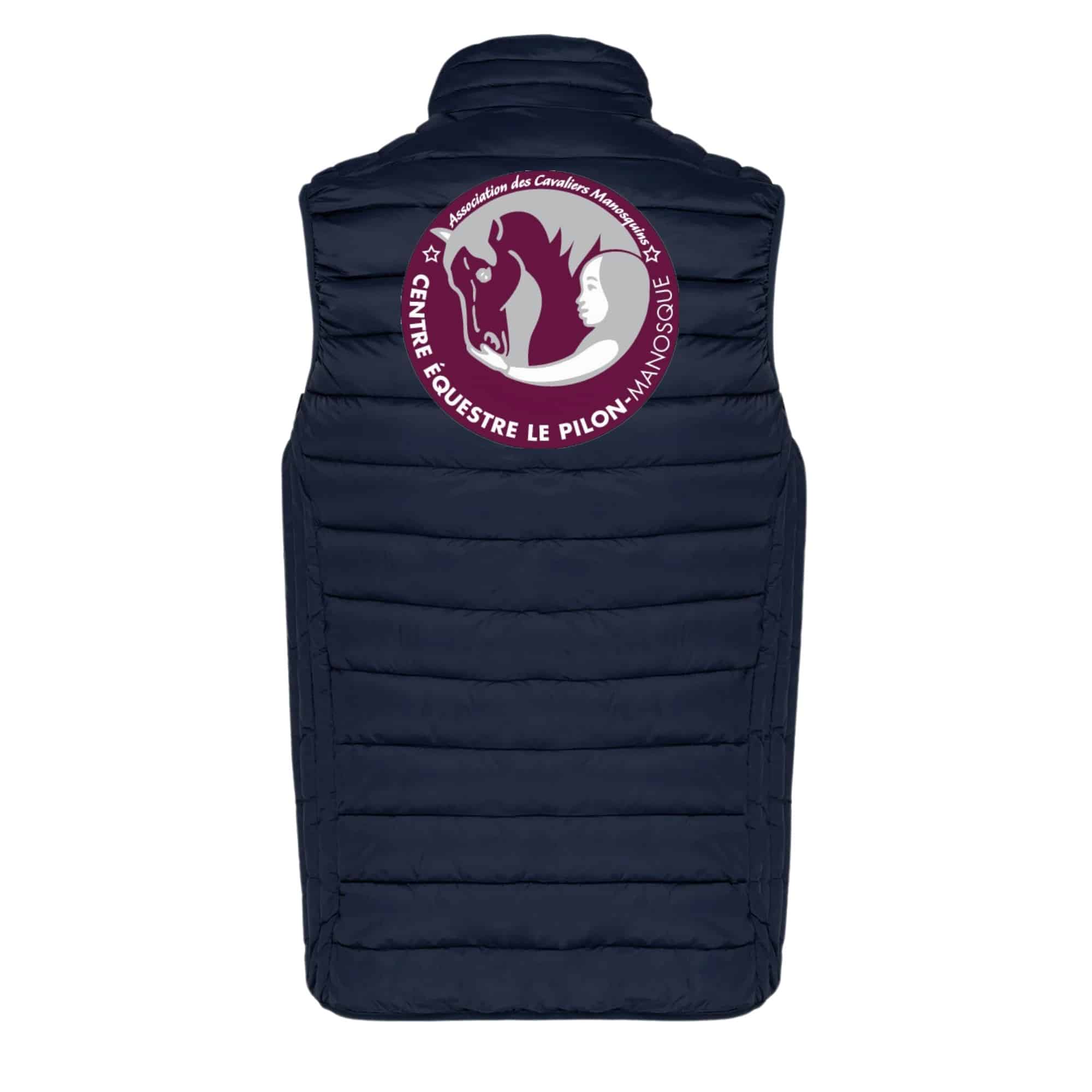 DOUDOUNE SANS MANCHES (femme) - ASSOCIATION DES CAVALIERS MANOSQUINS - Navy - K6114 – Image 3