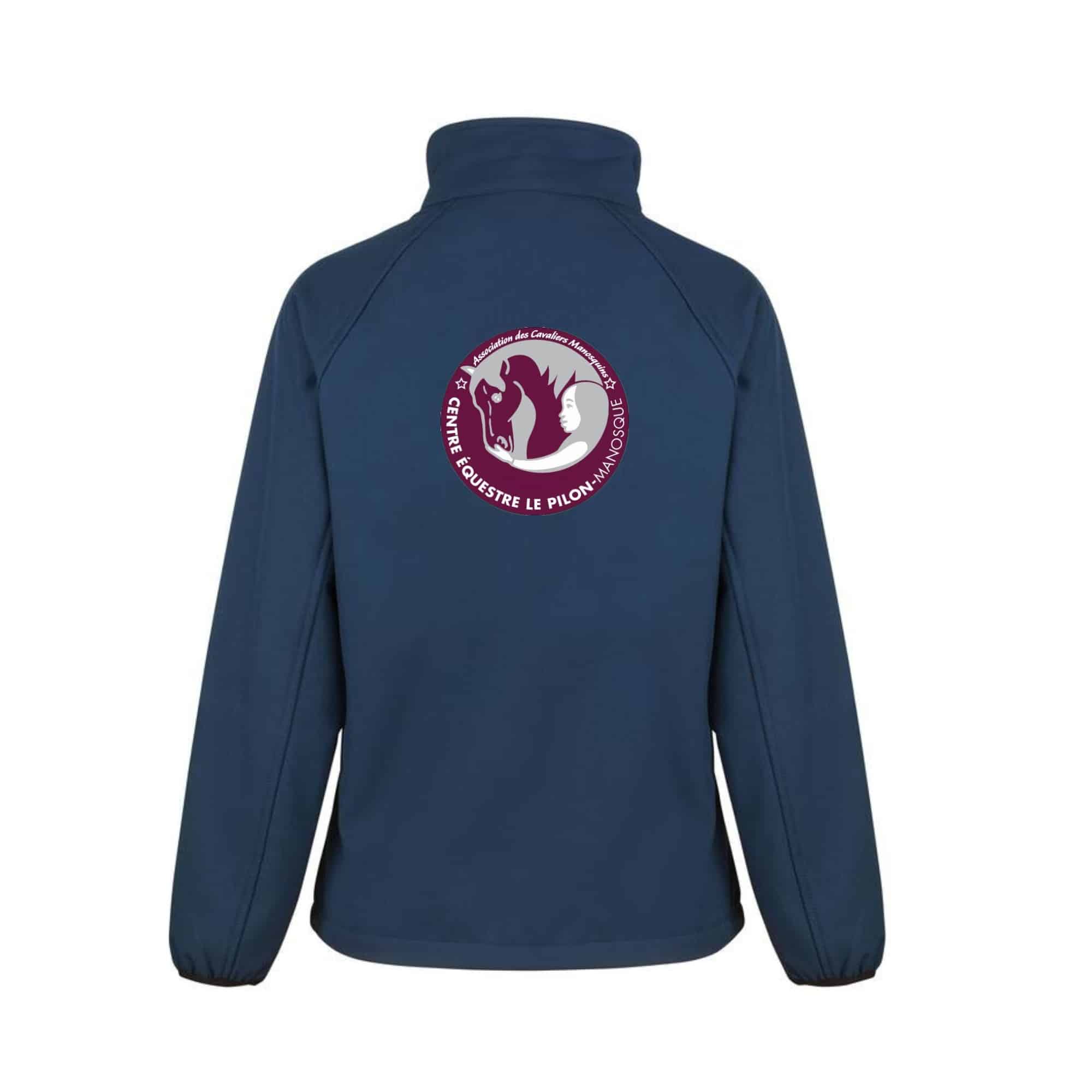 SOFTSHELL ECO (femme) – ASSOCIATION DES CAVALIERS MANOSQUINS - Navy - R231F – Image 3