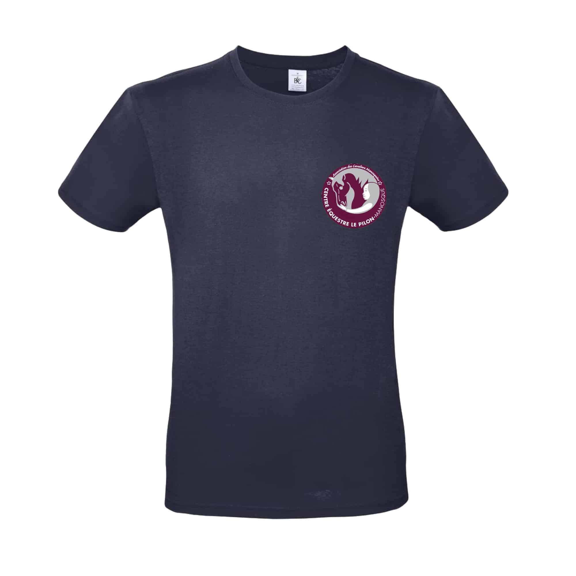 T-SHIRT (homme) - ASSOCIATION DES CAVALIERS MANOSQUINS - Navy - BC03T