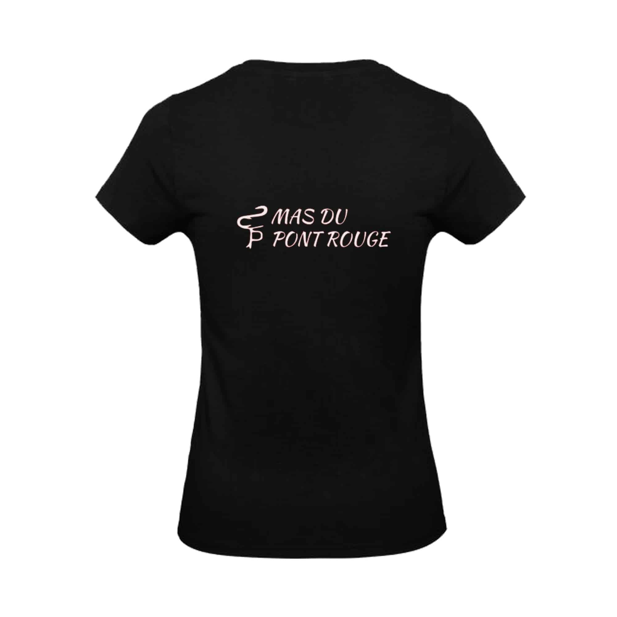 T-Shirt Bio Premium (femme) - Mas du pont rouge - Noir - BC049 – Image 3