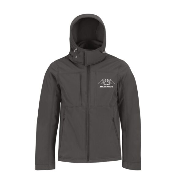 SOFTSHELL (homme) - ecurie massardo - Gris Anthracite - BC650