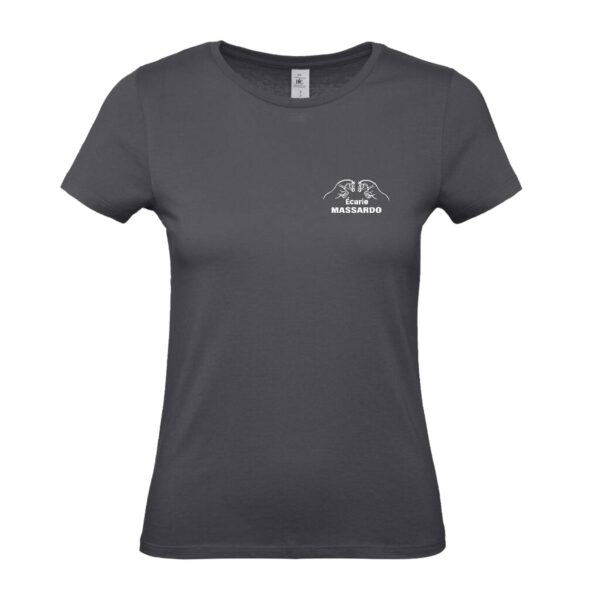 T-SHIRT (femme) - ecurie massardo - Gris Anthracite - BC04T