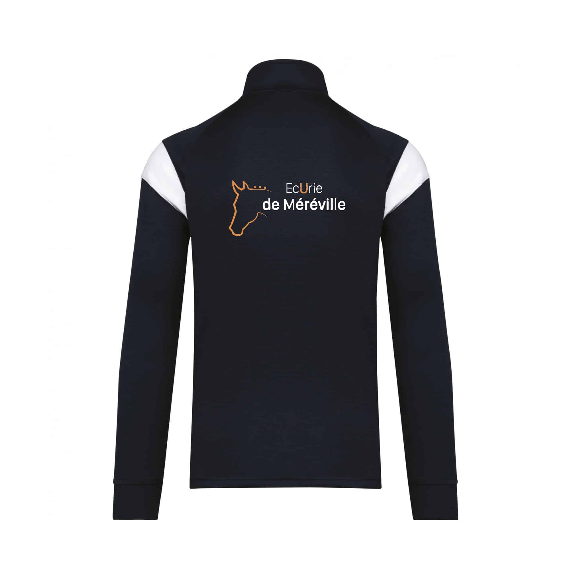 Veste de survêtement zippée (enfant) - ecurie de mereville - Navy - PA391 – Image 2