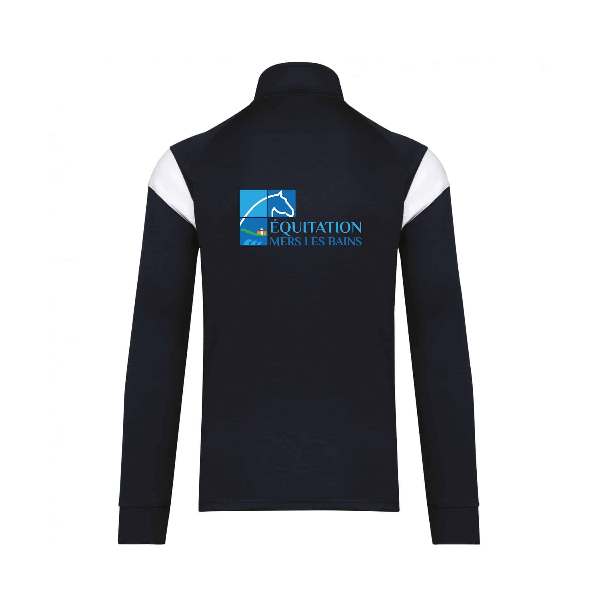 Veste de survêtement zippée (unisexe) - equitation mers les bains - Navy - PA390 – Image 3