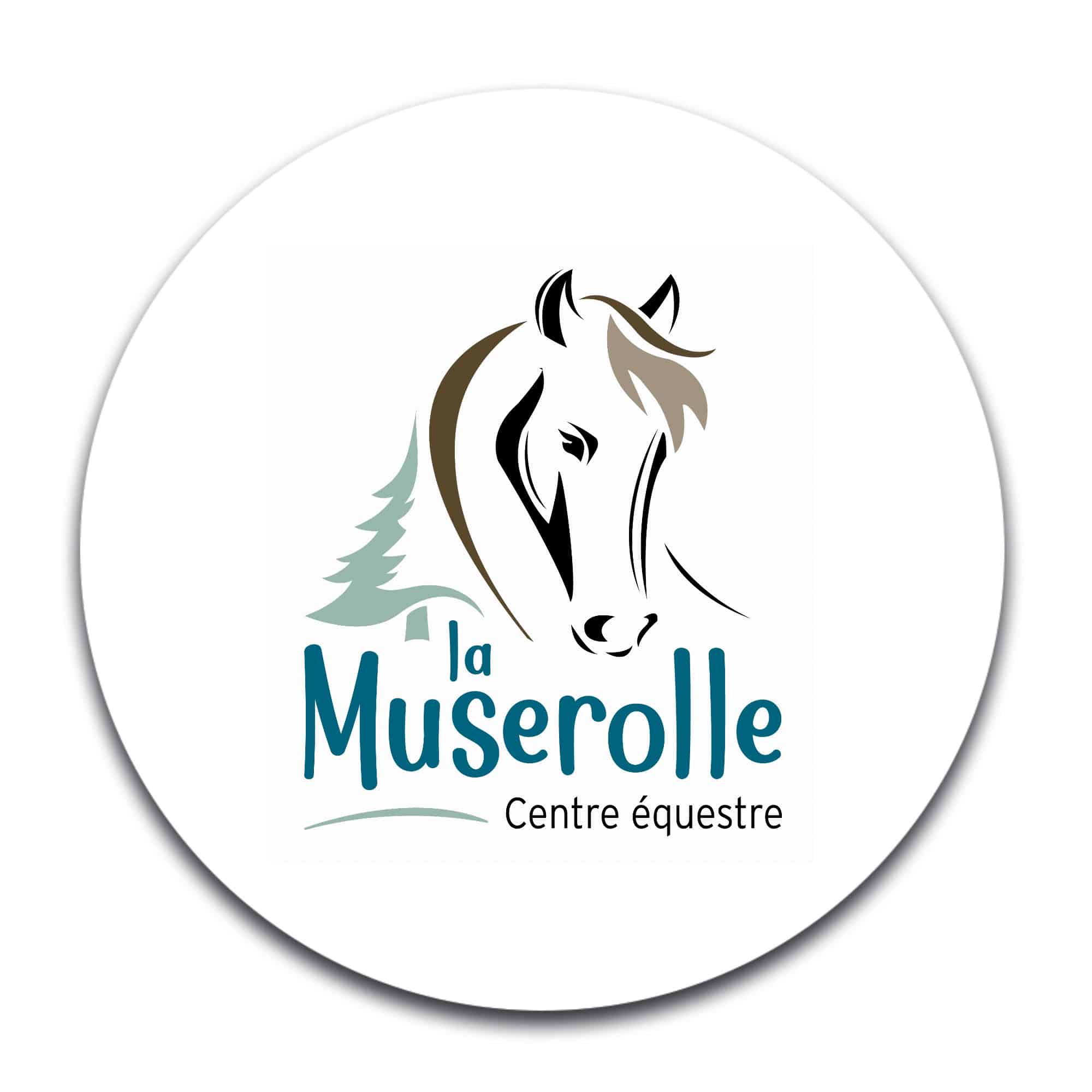 STICKER ROND - CENTRE EQUESTRE LA MUSEROLLE - STI001