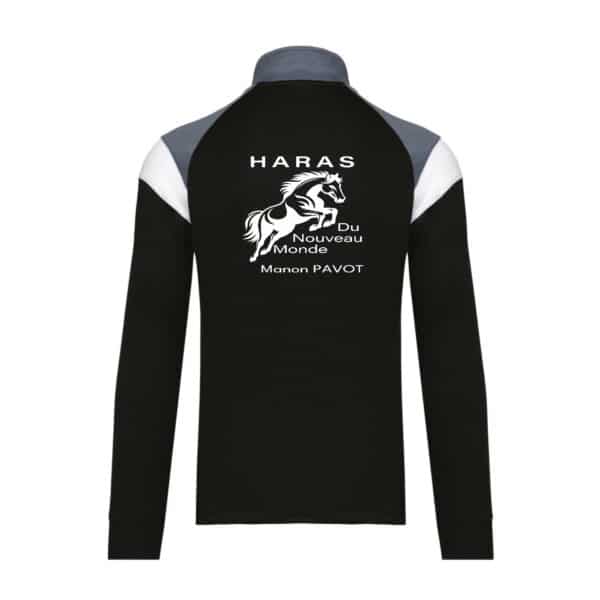 Veste de survêtement zippée (enfant) - haras du nouveau monde - Noir - PA391 – Image 2