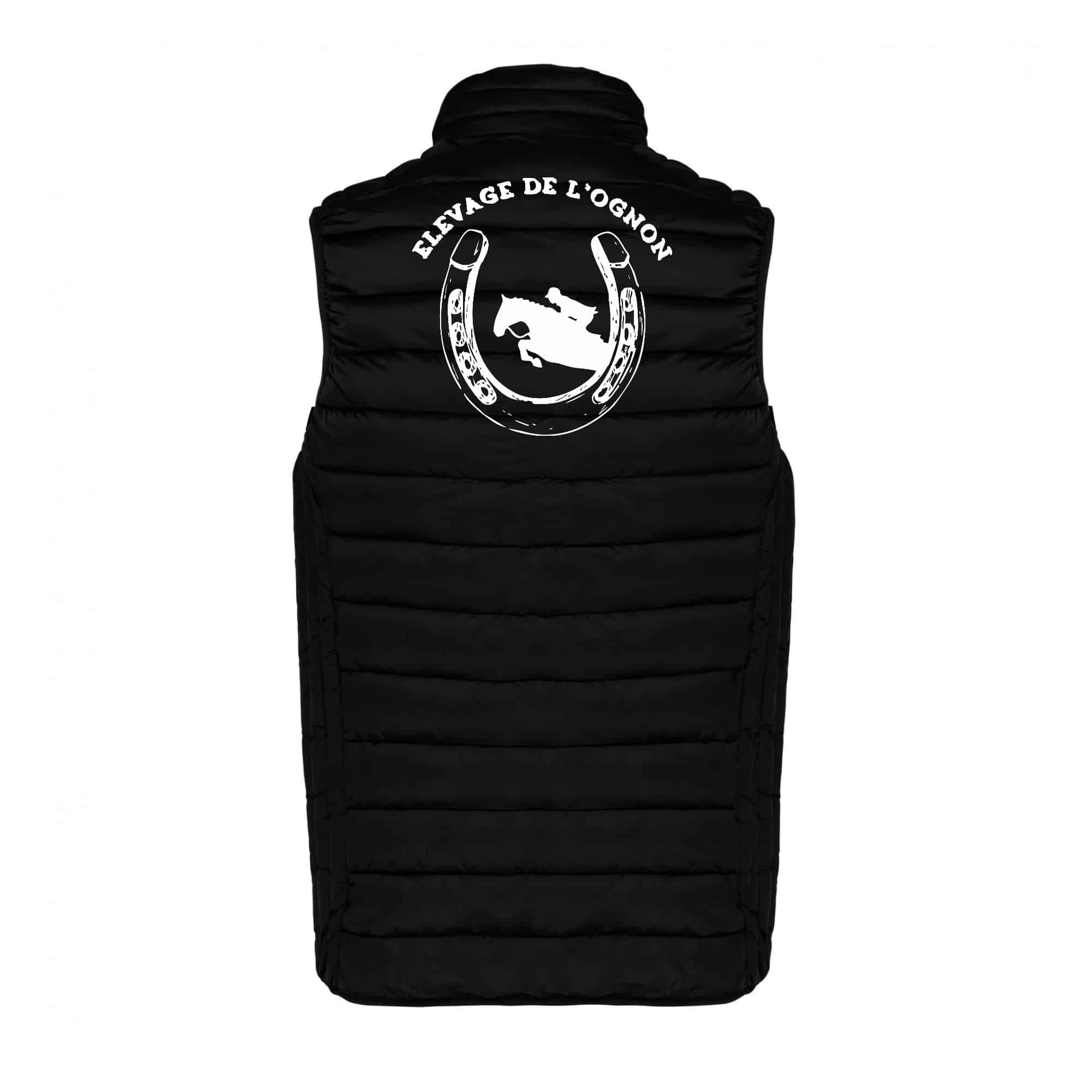 DOUDOUNE SANS MANCHES (femme) - Elevage de l'ognon - Noir - K6114 – Image 3