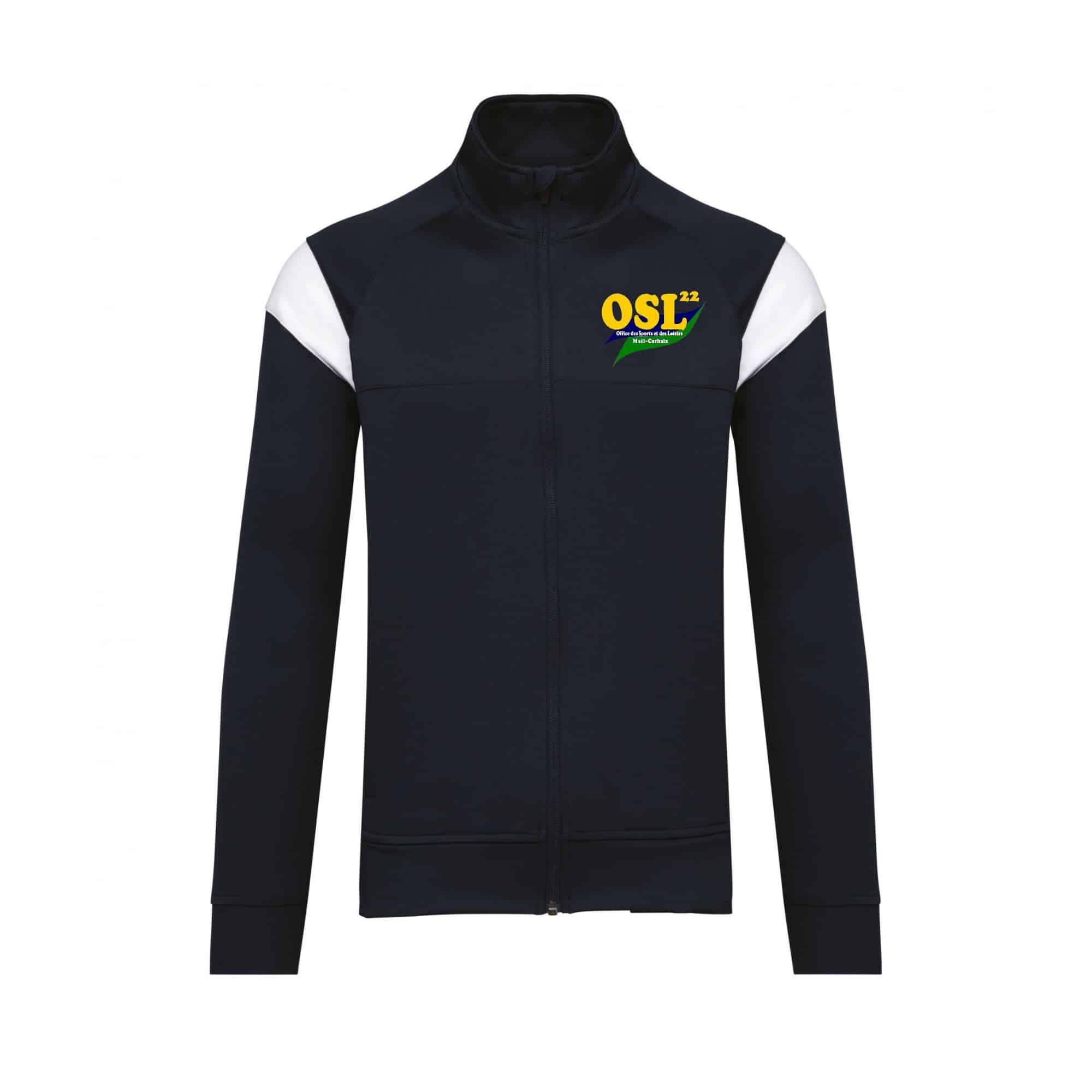 Veste de survêtement zippée (enfant) - office des sports et des loisirs - Navy - PA391