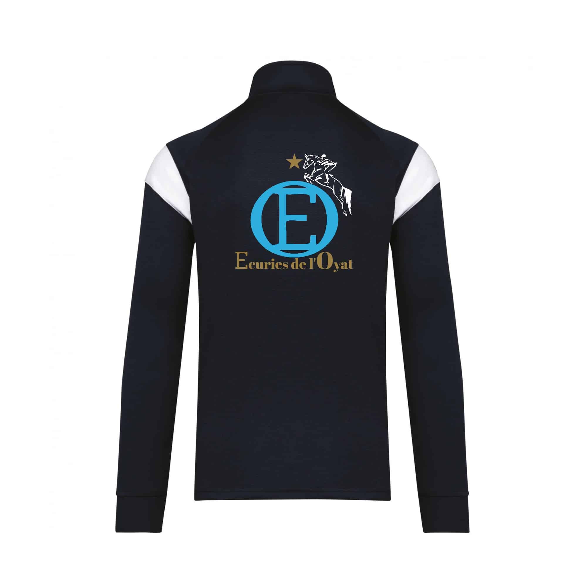 Veste de survêtement zippée (unisexe) - ecuries de l'oyat - Navy - PA390 – Image 3